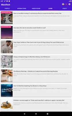 Law of Attraction Manifest app android App screenshot 1