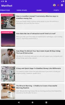 Law of Attraction Manifest app android App screenshot 7